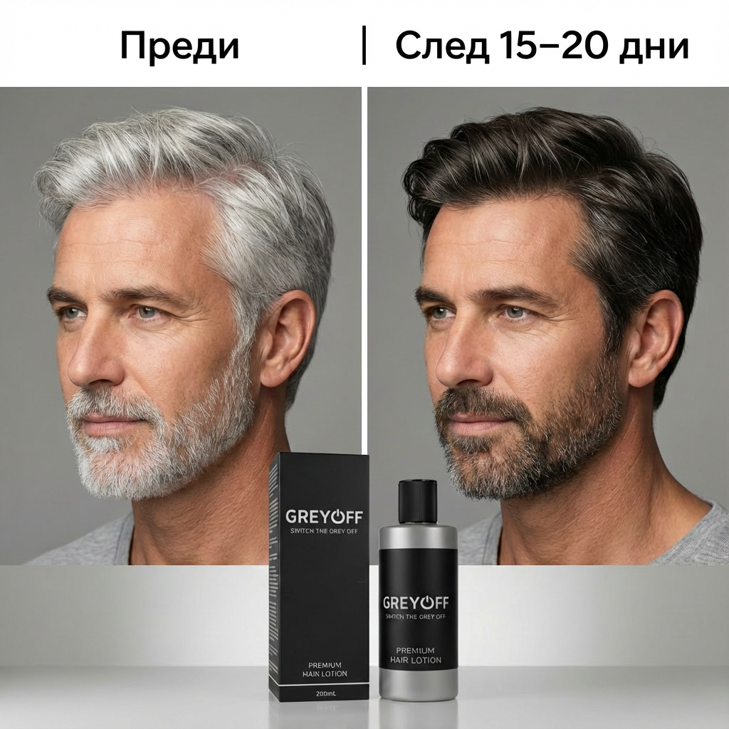 GreyOFF - По-малко сива коса. Без боя. По естествен начин.