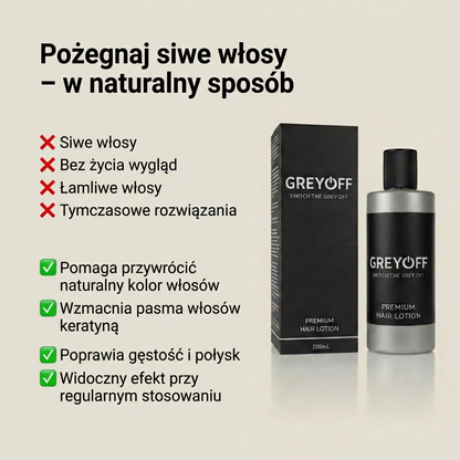 GreyOFF – Mniej siwych włosów. Bez farbowania. W naturalny sposób.